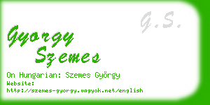 gyorgy szemes business card
