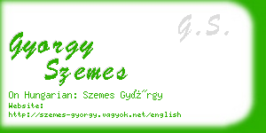 gyorgy szemes business card